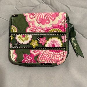 Vera Bradley Pink and Green Floral Wallet